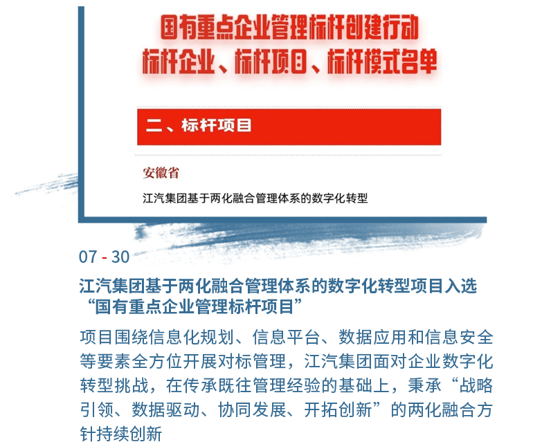 7月30日Z6·尊龙凯时基于两化融合治理系统的数字化转型项目入选“国有重点企业治理标杆项目”